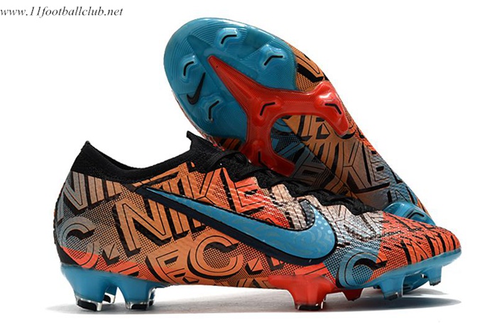 Nike Chaussures de Foot Vapor 14 Elite FG Orange/Bleu