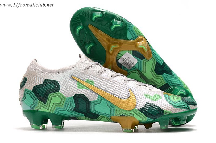 Nike Chaussures de Foot Mercurial Vapor 13 Elite FG Blanc/Vert