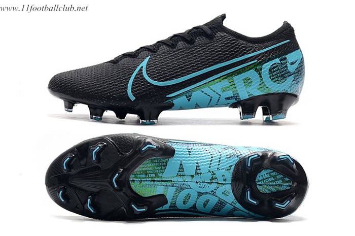 Nike Chaussures de Foot Mercurial Vapor 13 Elite FG Noir/Bleu