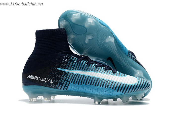 Nike Chaussures de Foot Mercurial Superfly V FG Bleu
