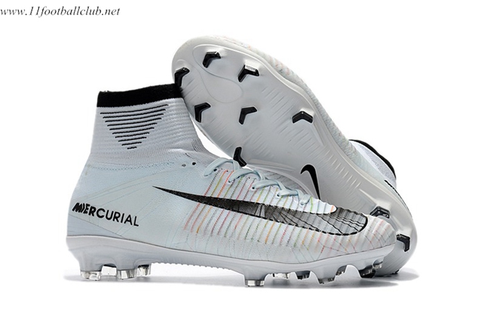 Nike Chaussures de Foot Mercurial Superfly V Ronalro FG Bleu Clair