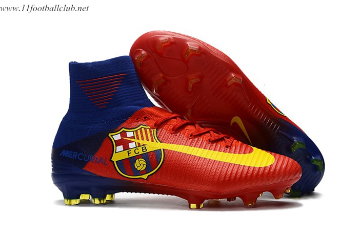 Nike Chaussures de Foot Mercurial Superfly V‘’Barcelona ‘’FG Rouge/Bleu