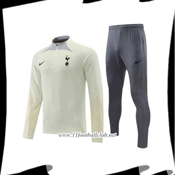 Vente De Ensemble Survetement de Foot Tottenham Hotspurs Jaune 2022/