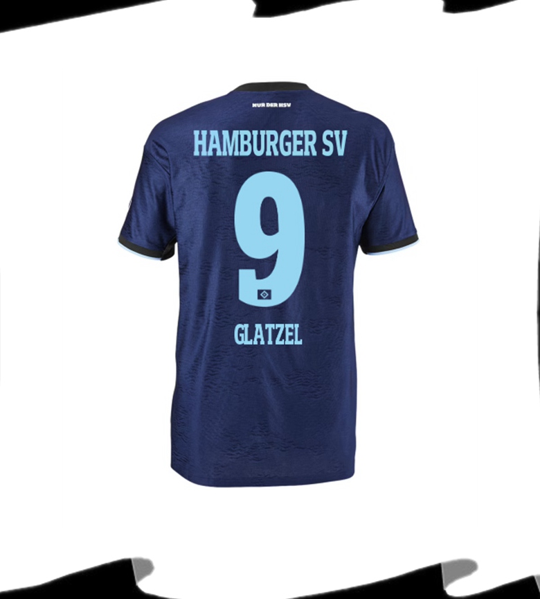 Maillot de Foot HSV Hamburg (GLATZEL #9) 2022/2023 Exterieur