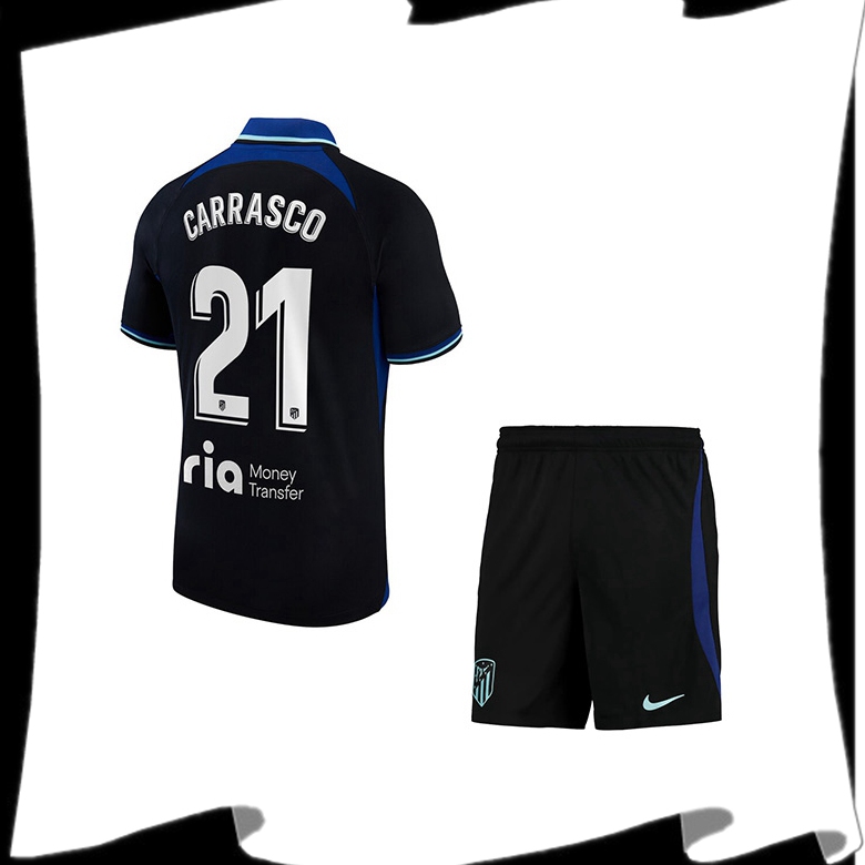 Maillot de Foot Atletico Madrid (CARRASCO #21) Enfant Exterieur 2022/2023