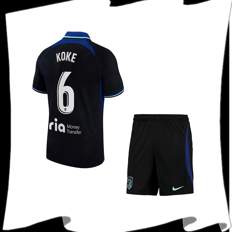 Maillot de Foot Atletico Madrid (KOKE #6) Enfant Exterieur 2022/2023