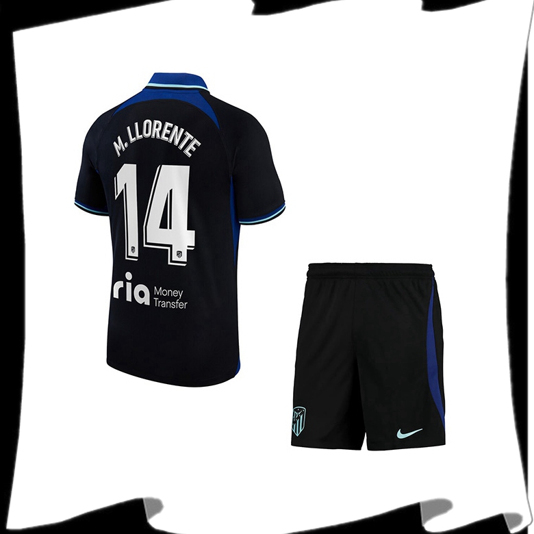 Maillot de Foot Atletico Madrid (M.-LLORENTE #14) Enfant Exterieur 2022/2023