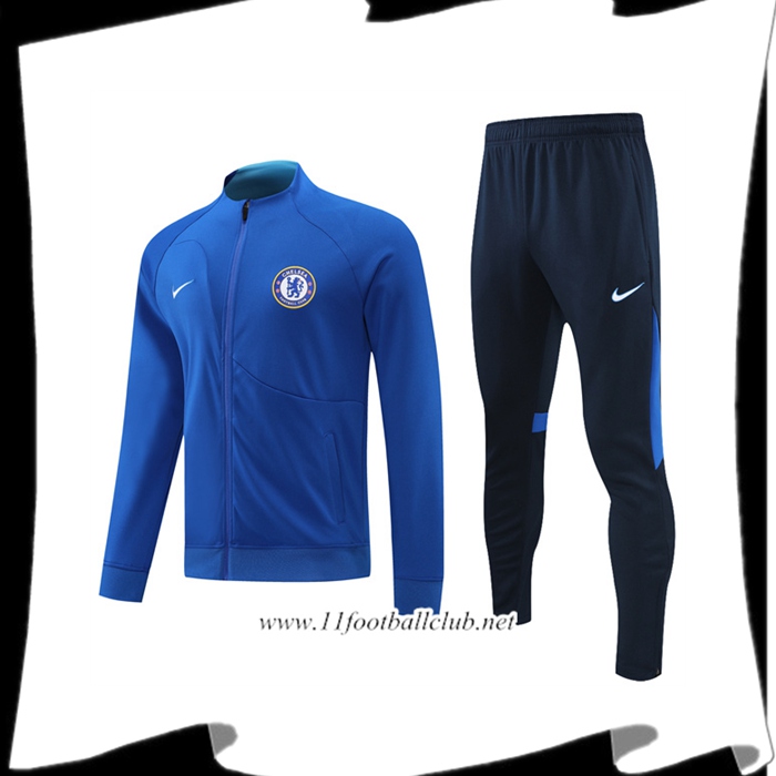 Ensemble Survetement de Foot - Veste FC Chelsea Bleu 2022/2023