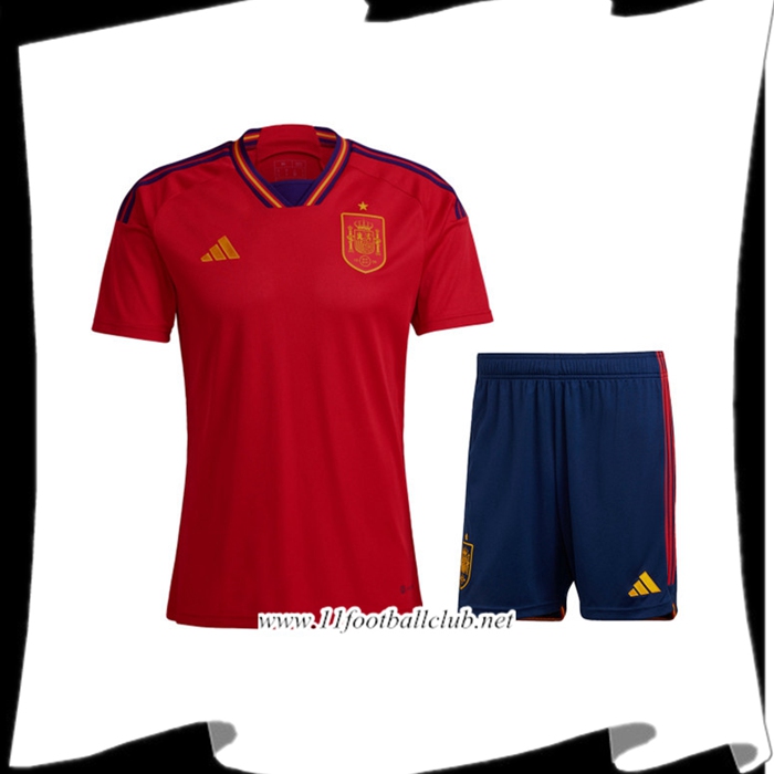 Ensemble Maillot Espagne Domicile + Short Coupe Du Monde 2022