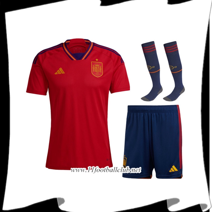 Ensemble Maillot Espagne Domicile (Short + Chaussettes) Coupe Du Monde 2022
