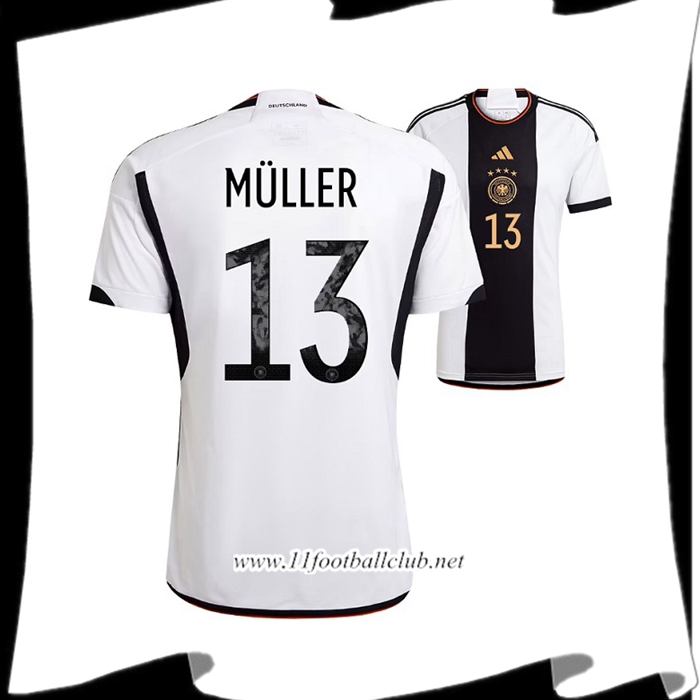Maillot de Foot Allemagne (MÜLLER #13) Coupe Du Monde 2022 Domicile