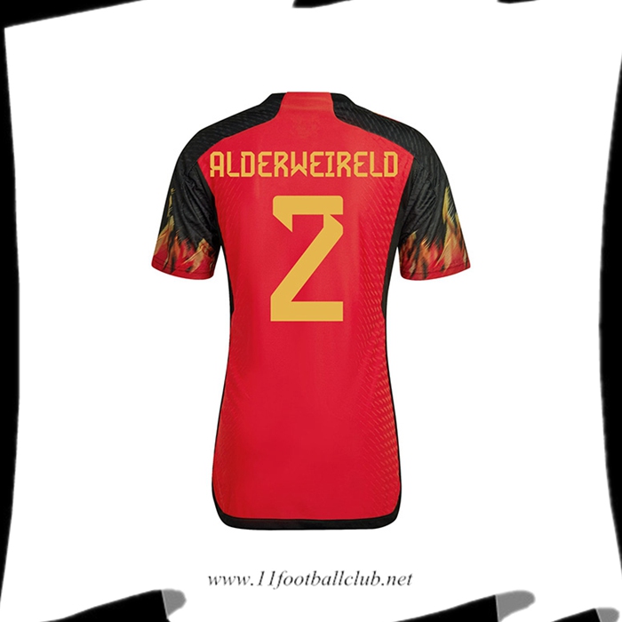 Maillot Equipe Foot Belgique (ALDERWEIRELD #2) 2022/2023 Domicile