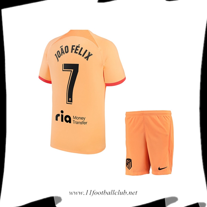 Maillot de Foot Atletico Madrid (JOÃO FÉLIX #7) Enfants Third 2022/2023