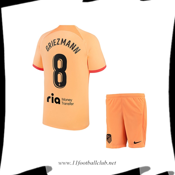 Maillot de Foot Atletico Madrid (GRIEZMANN #8) Enfants Third 2022/2023