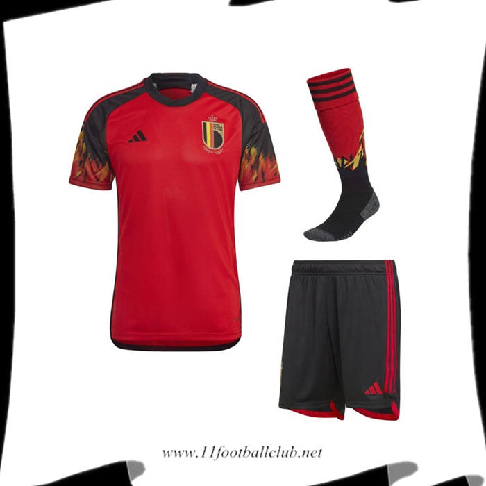 Ensemble Maillot Foot Belgique Domicile (Short + Chaussettes) 2022/2023