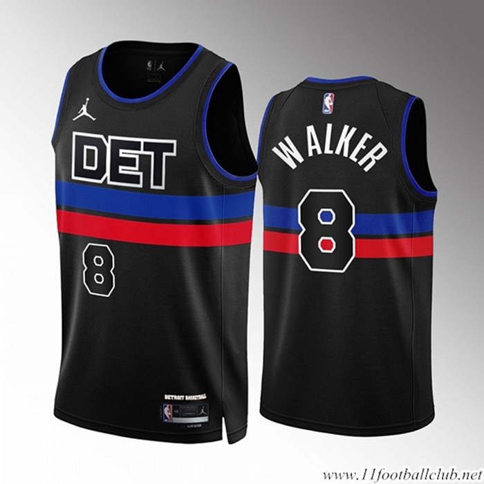 Maillot Detroit Pistons (WALKER #8) 2022/23 Noir