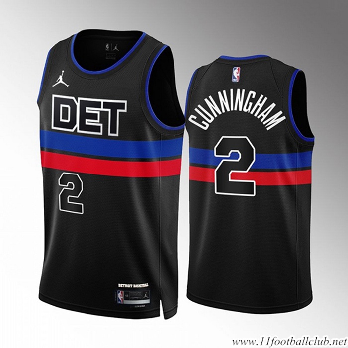 Maillot Detroit Pistons (CUNNINGHAM #2) 2022/23 Noir