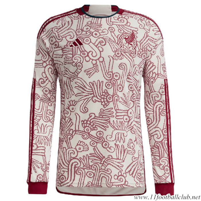 Nouveau Maillot Equipe Foot Mexique Exterieur Manches Longues 2022/2023