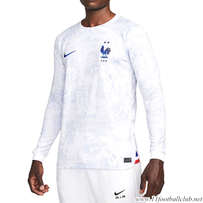 Nouveau Maillot Equipe Foot France Exterieur Manches Longues 2022/2023