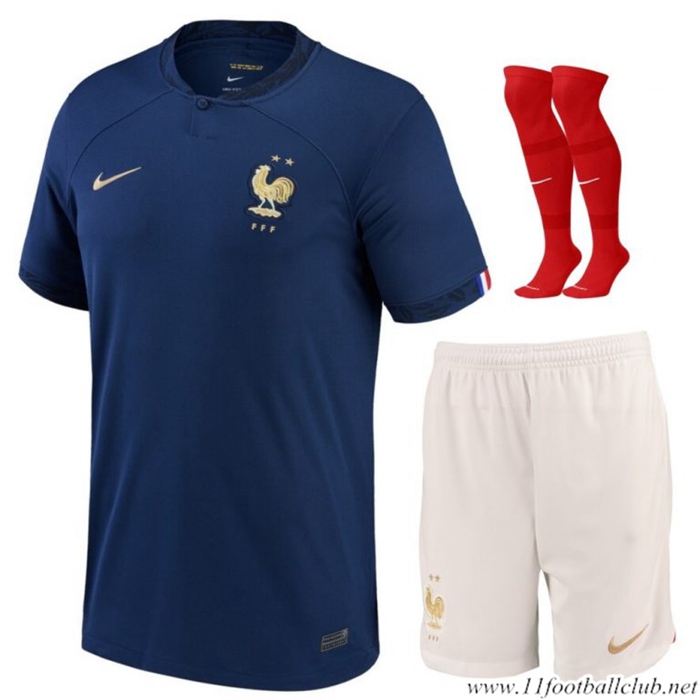 Ensemble Maillot Foot France Domicile (Short + Chaussettes) 2022/2023
