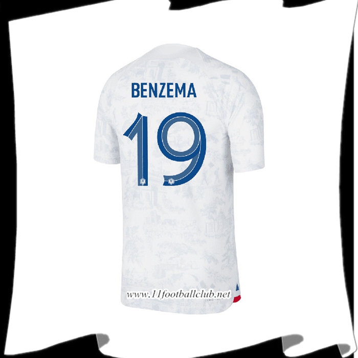 Maillot Equipe Foot France (BENZEMA #19) 2022/2023 Exterieur