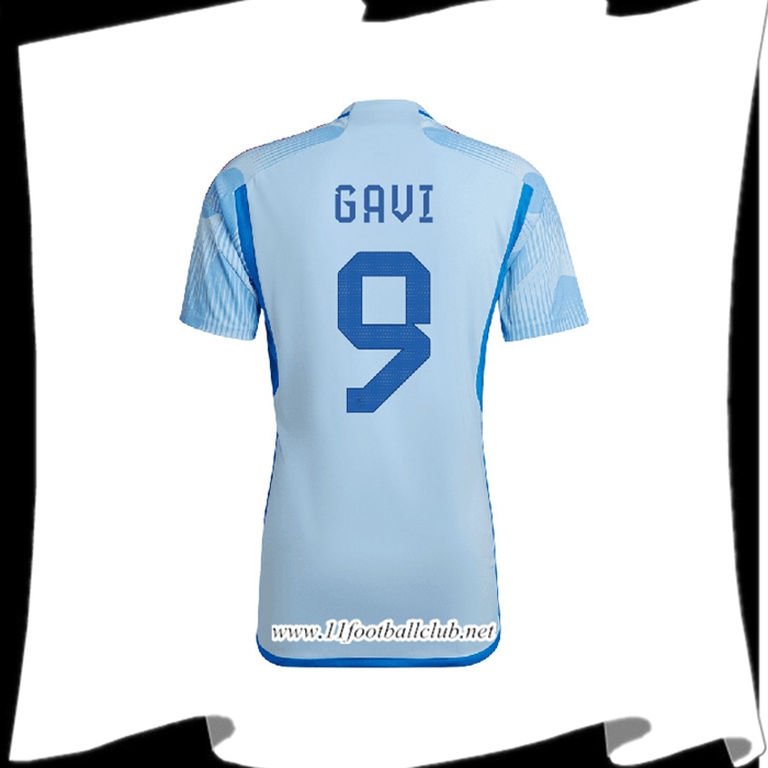 Maillot de Foot Espagne (GAVI #9) Coupe Du Monde 2022 Exterieur