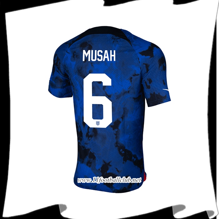 Maillot de Foot Etats-Unis (MUSAH #6) Coupe Du Monde 2022 Exterieur