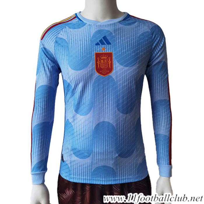 Maillot de Foot Espagne Exterieur Manches Longues Coupe du monde 2022