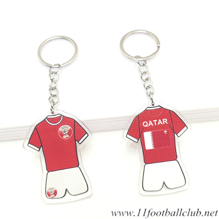 Nouveau Porte-clés Coupe Du Monde 2022 Qatar Rouge