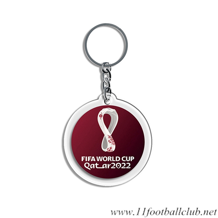 Nouveau Porte-clés Arrondir Coupe Du Monde 2022 LOGO Brune