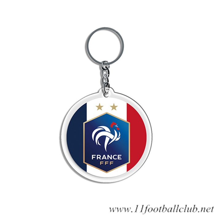 Nouveau Porte-clés Arrondir Coupe Du Monde 2022 France Bleu/Blanc/Rouge