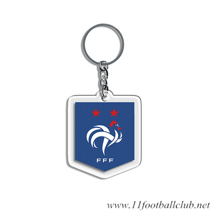 Nouveau Porte-clés Arrondir Coupe Du Monde 2022 France Bleu -01