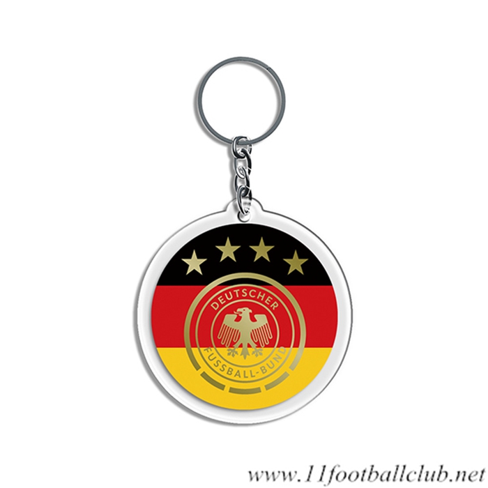 Nouveau Porte-clés Arrondir Coupe Du Monde 2022 Allemagne Noir/Rouge/Jaune