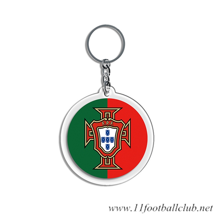 Nouveau Porte-clés Arrondir Coupe Du Monde 2022 Portugal Vert/Rouge