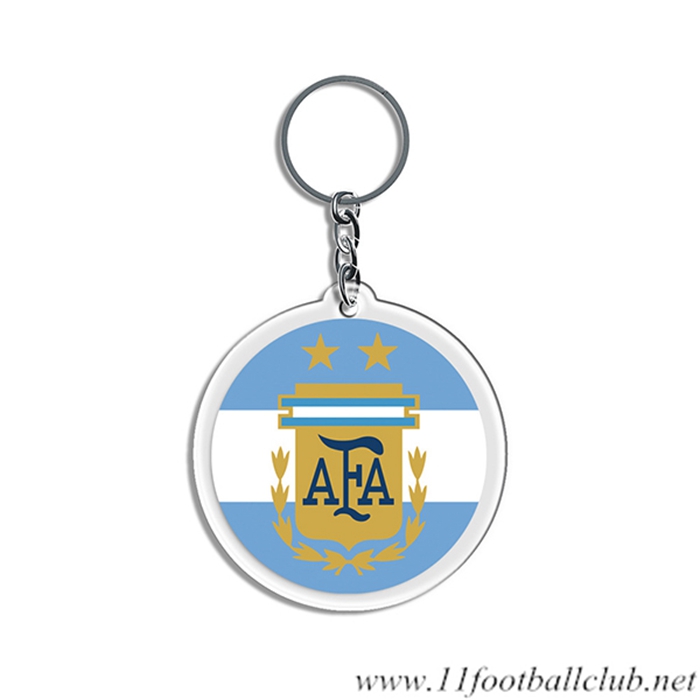 Nouveau Porte-clés Arrondir Coupe Du Monde 2022 Argentin Bleu Clair