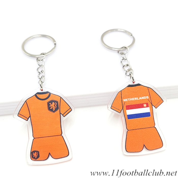 Nouveau Porte-clés Coupe Du Monde 2022 Pays-Bas Orange