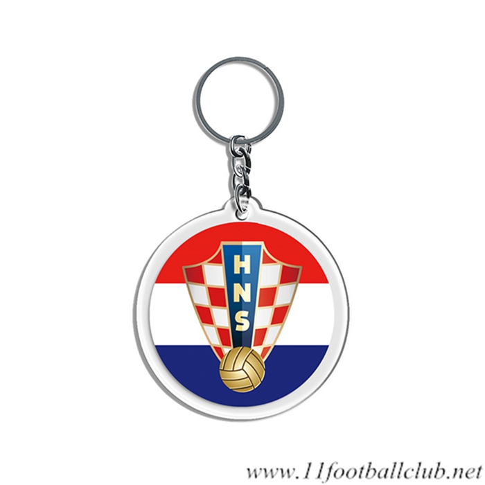 Nouveau Porte-clés Arrondir Coupe Du Monde 2022 Croatie Rouge/Blanc/Bleu