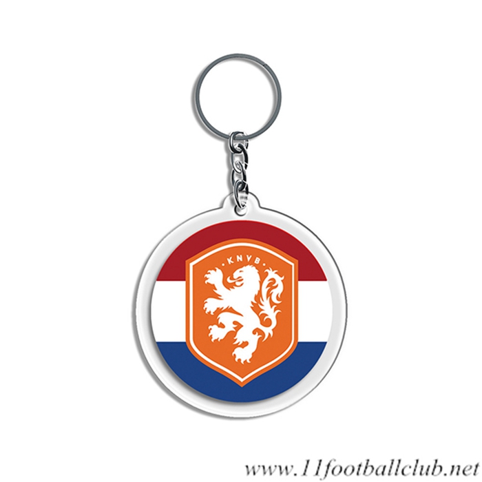 Nouveau Porte-clés Arrondir Coupe Du Monde 2022 Pays-Bas Rouge/Blanc/Bleu