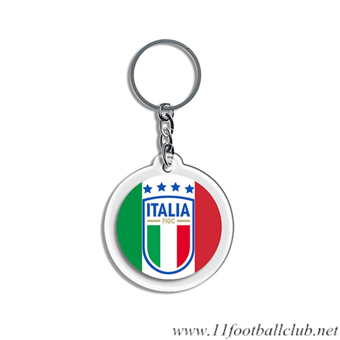 Nouveau Porte-clés Arrondir Coupe Du Monde Italie Vert/Blanc/Rouge
