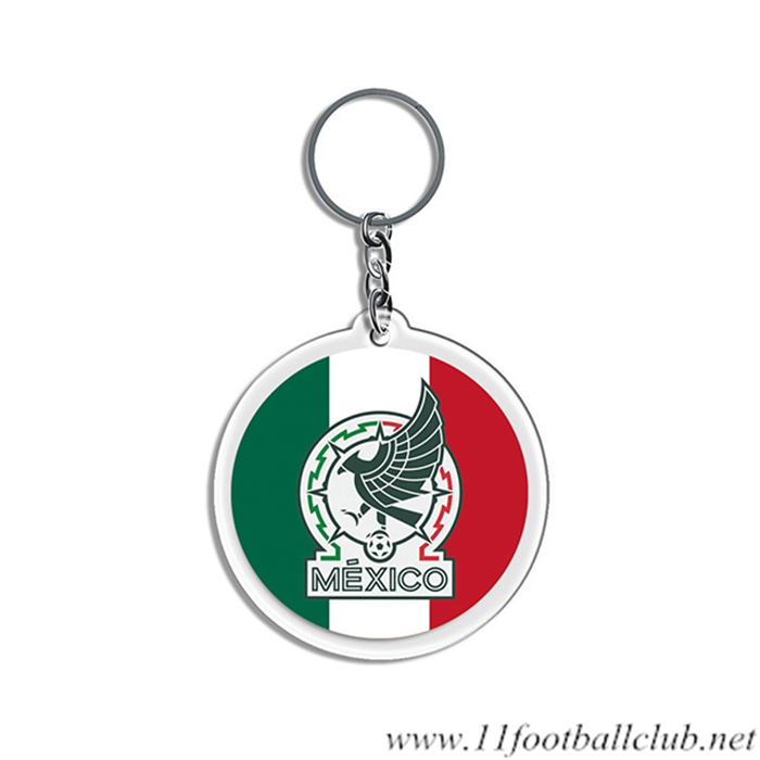 Nouveau Porte-clés Arrondir Coupe Du Monde 2022 Mexique Vert/Blanc/Rouge