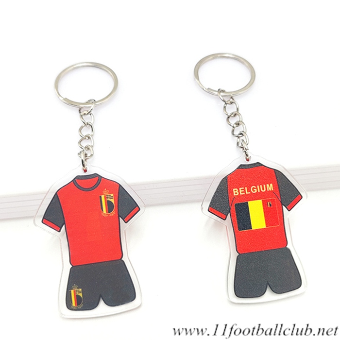 Nouveau Porte-clés Coupe Du Monde 2022 Belgique Rouge/Noir