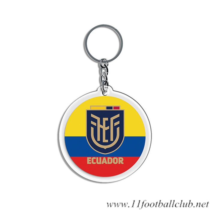 Nouveau Porte-clés Arrondir Coupe Du Monde 2022 Equateur Jaune/Bleu/Rouge