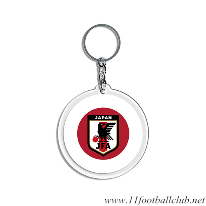 Nouveau Porte-clés Arrondir Coupe Du Monde 2022 Japon Blanc/Rouge