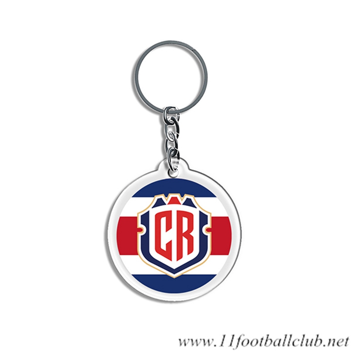 Nouveau Porte-clés Arrondir Coupe Du Monde 2022 Costa Rica Bleu/Blanc/Rouge
