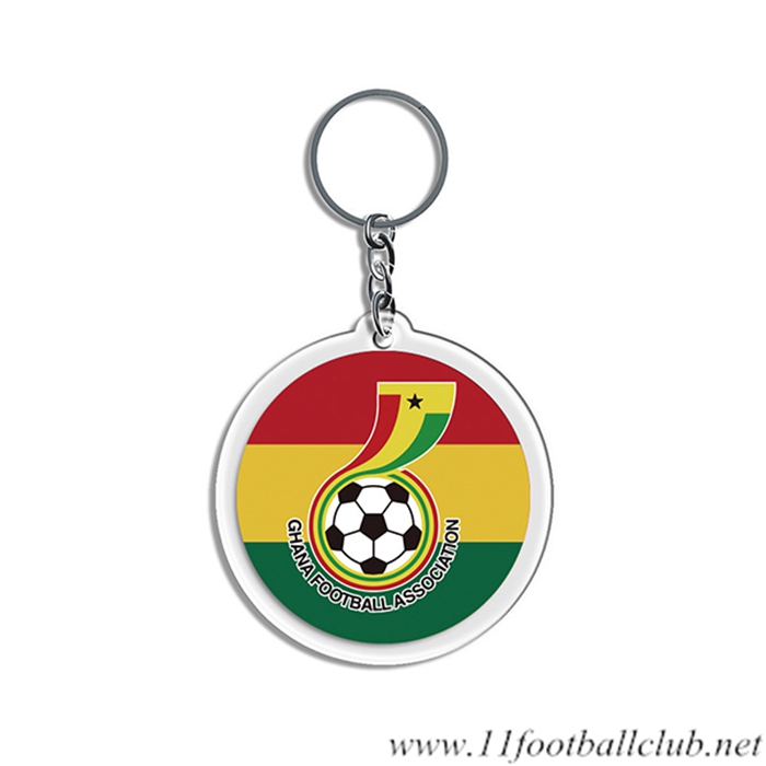 Nouveau Porte-clés Arrondir Coupe Du Monde 2022 Ghana Rouge/Jaune/Vert