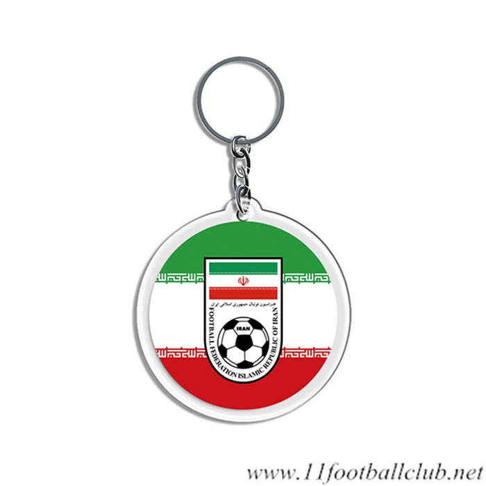 Nouveau Porte-clés Arrondir Coupe Du Monde 2022 L'Iran Vert/Blanc/Rouge