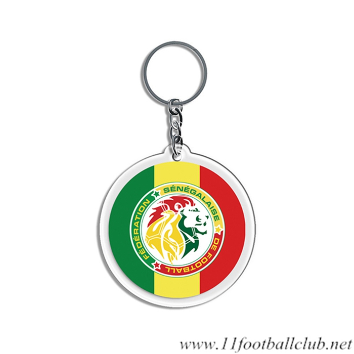 Nouveau Porte-clés Arrondir Coupe Du Monde 2022 Sénégal Vert/Jaune/Rouge
