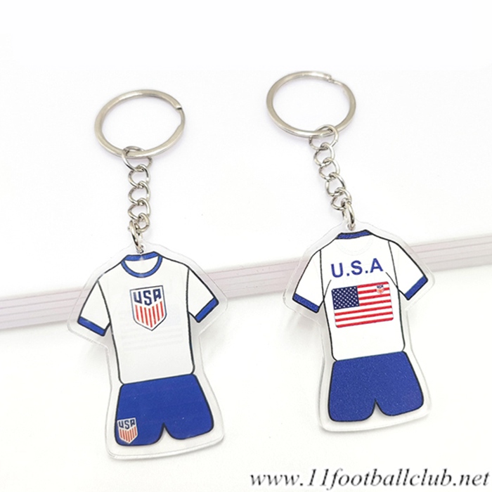 Nouveau Porte-clés Coupe Du Monde 2022 Etats-Unis Blanc