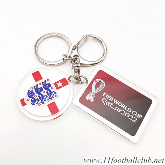 Nouvelle Porte-clés Coupe Du Monde 2022 Angleterre Blanc/Rouge