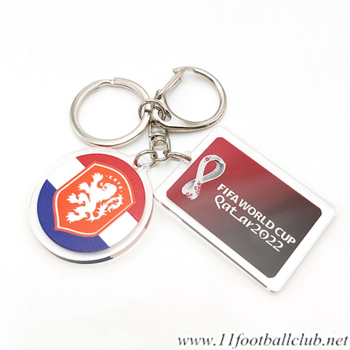 Nouvelle Porte-clés Coupe Du Monde 2022 Pays-Bas Rouge/Blanc/Bleu
